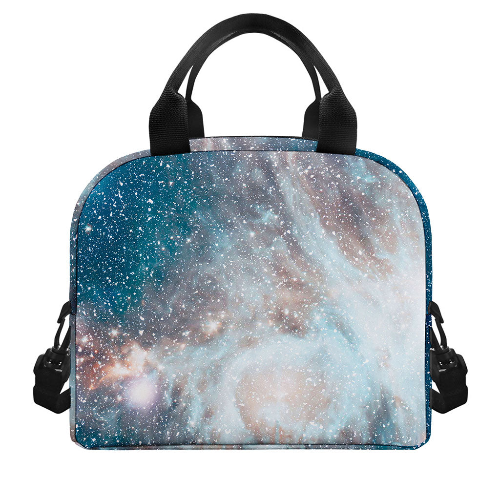 White Cloud Galaxy Space Print Insulated Lunch Bag