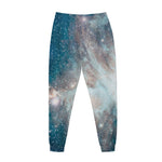 White Cloud Galaxy Space Print Jogger Pants