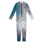 White Cloud Galaxy Space Print Jumpsuit