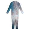 White Cloud Galaxy Space Print Jumpsuit