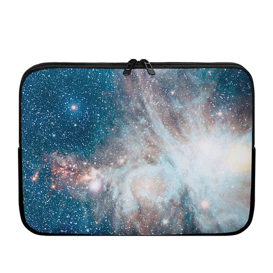 White Cloud Galaxy Space Print Laptop Sleeve