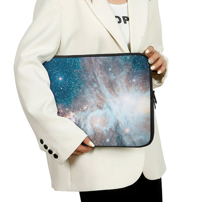 White Cloud Galaxy Space Print Laptop Sleeve