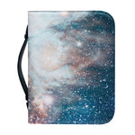 White Cloud Galaxy Space Print Leather Bible Cover
