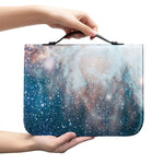 White Cloud Galaxy Space Print Leather Bible Cover