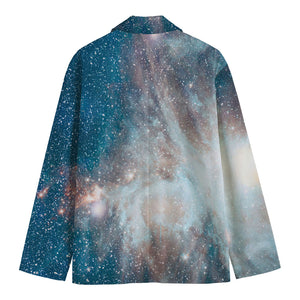 White Cloud Galaxy Space Print Men's Blazer