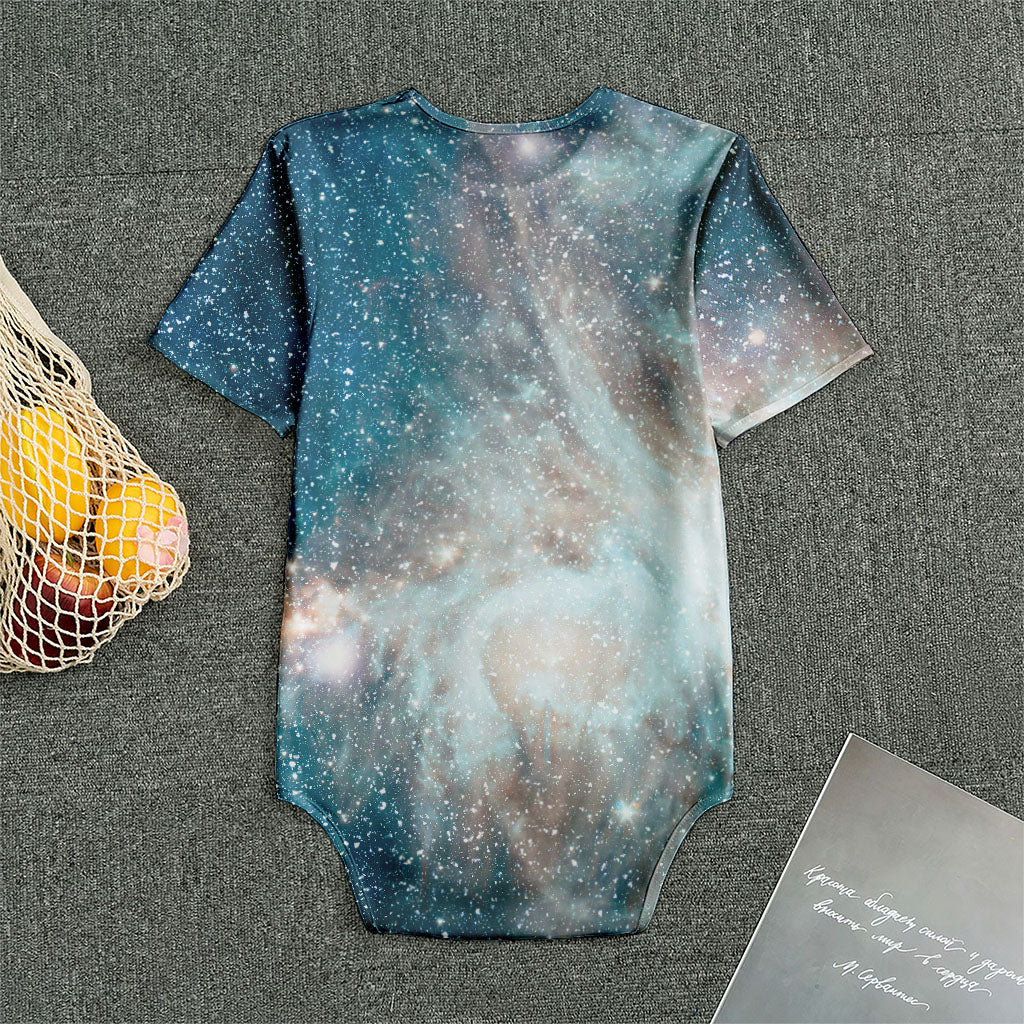 White Cloud Galaxy Space Print Men's Bodysuit