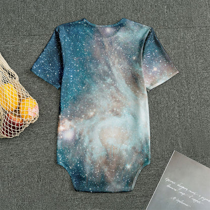 White Cloud Galaxy Space Print Men's Bodysuit