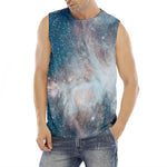 White Cloud Galaxy Space Print Men's Fitness Tank Top