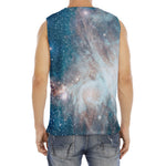 White Cloud Galaxy Space Print Men's Fitness Tank Top