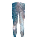 White Cloud Galaxy Space Print Men's Leggings