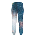 White Cloud Galaxy Space Print Men's leggings