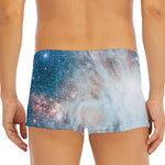 White Cloud Galaxy Space Print Men's Short Boxer Briefs