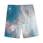 White Cloud Galaxy Space Print Men's Sports Shorts