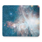 White Cloud Galaxy Space Print Mouse Pad
