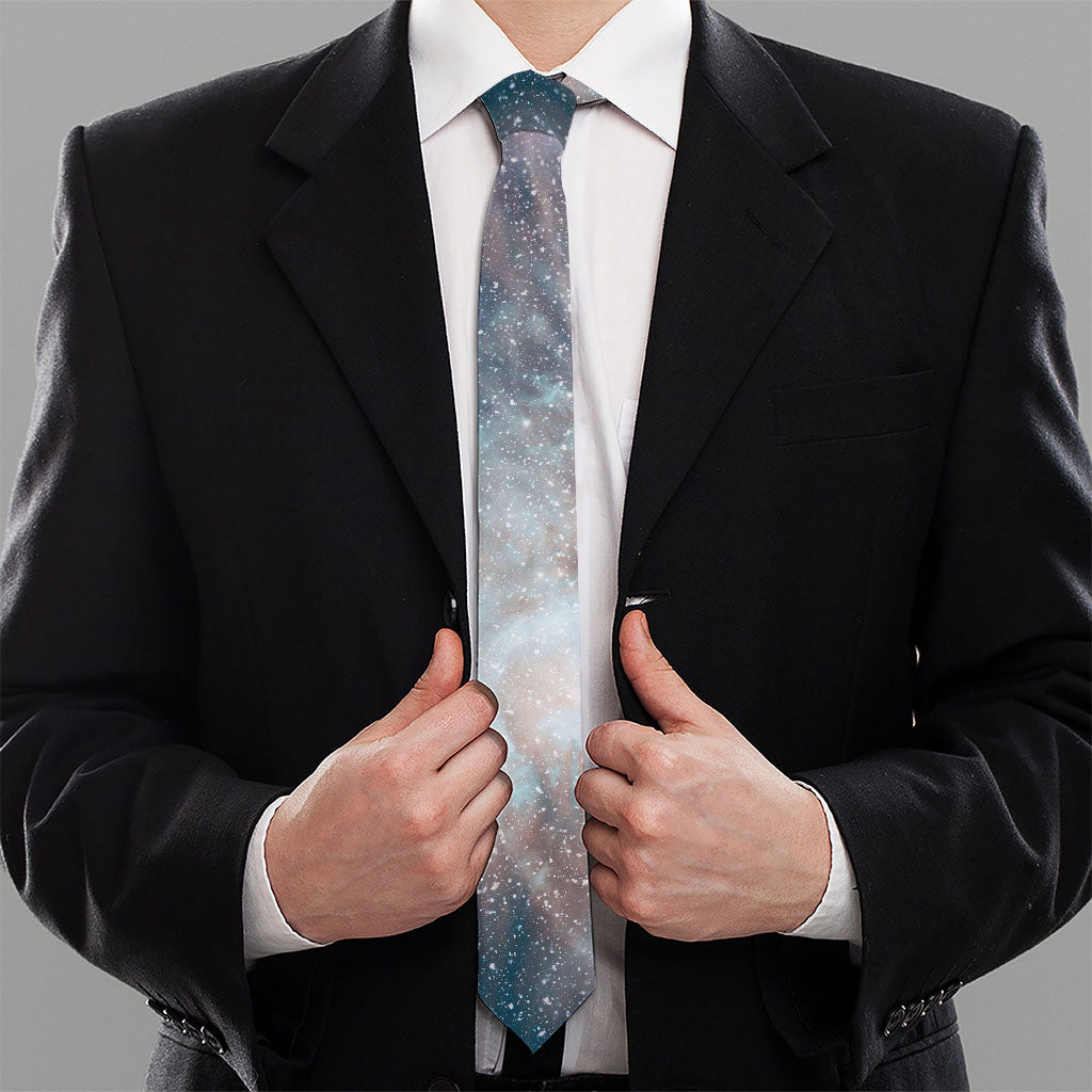 White Cloud Galaxy Space Print Necktie