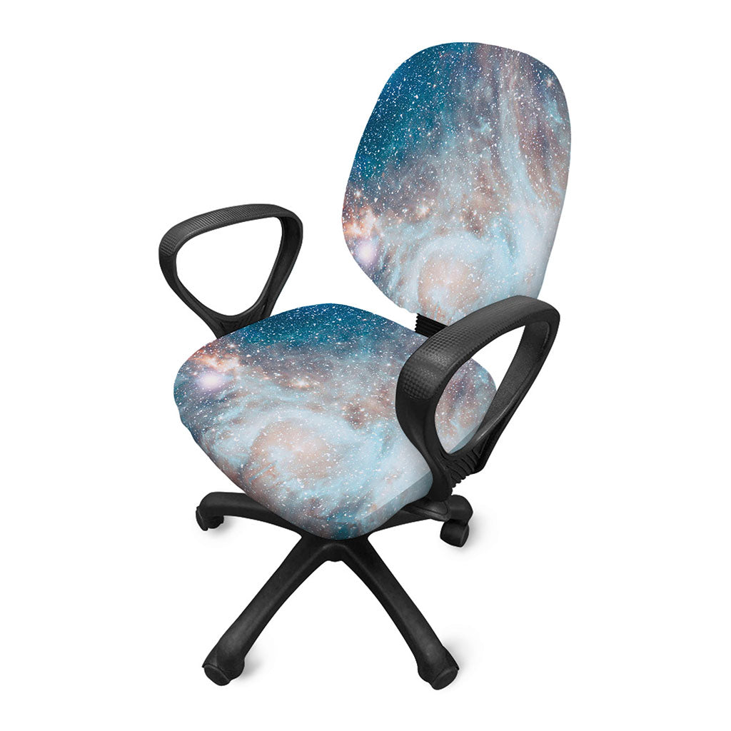 White Cloud Galaxy Space Print Office Chair Cover