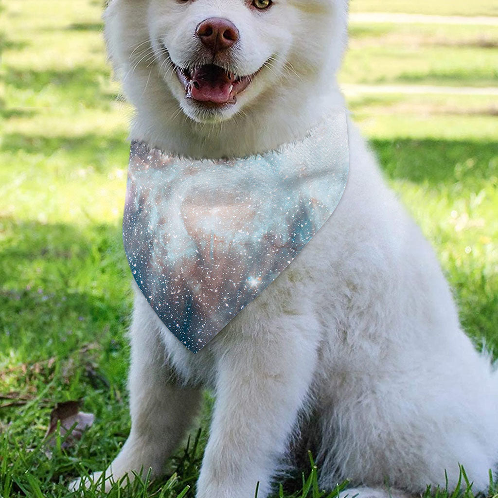 White Cloud Galaxy Space Print Over The Collar Dog Bandana