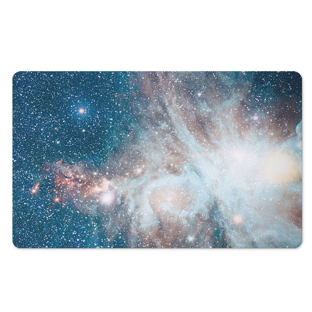 White Cloud Galaxy Space Print Polyester Doormat