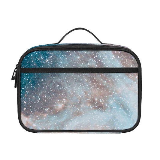 White Cloud Galaxy Space Print Portable Lunch Bag