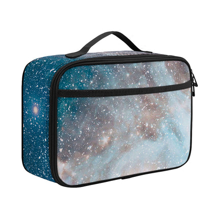 White Cloud Galaxy Space Print Portable Lunch Bag