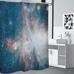 White Cloud Galaxy Space Print Premium Shower Curtain