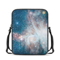 White Cloud Galaxy Space Print Rectangular Crossbody Bag