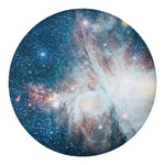 White Cloud Galaxy Space Print Round Blanket
