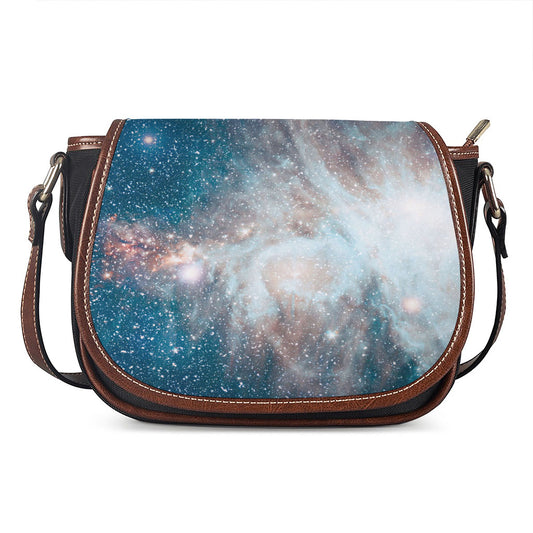 White Cloud Galaxy Space Print Saddle Bag