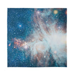 White Cloud Galaxy Space Print Silk Bandana