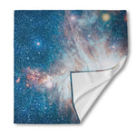White Cloud Galaxy Space Print Silk Bandana