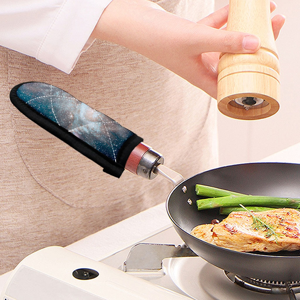 White Cloud Galaxy Space Print Skillet Handle Cover