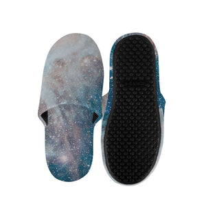 White Cloud Galaxy Space Print Slippers