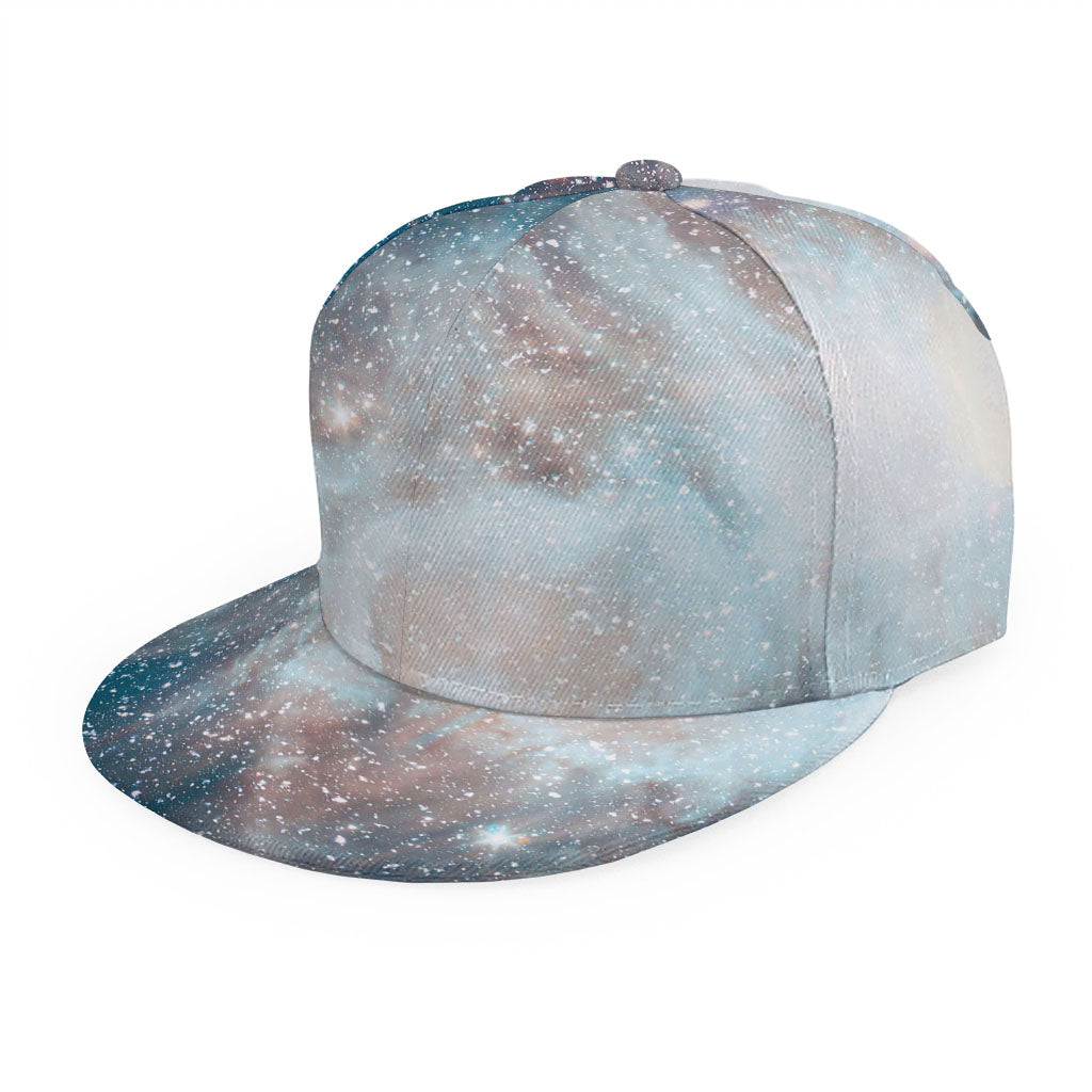 White Cloud Galaxy Space Print Snapback Cap