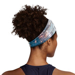 White Cloud Galaxy Space Print Sports Headband
