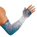 White Cloud Galaxy Space Print Sun Protection Arm Sleeves