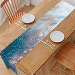 White Cloud Galaxy Space Print Table Runner