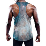 White Cloud Galaxy Space Print Training Tank Top
