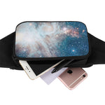 White Cloud Galaxy Space Print Waist Bag