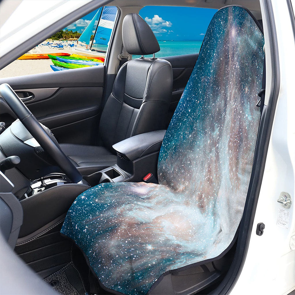 White Cloud Galaxy Space Print Waterproof Car Seat Cover