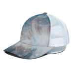 White Cloud Galaxy Space Print White Mesh Trucker Cap