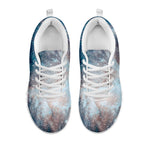 White Cloud Galaxy Space Print White Running Shoes