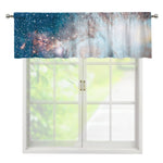White Cloud Galaxy Space Print Window Valance