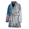 White Cloud Galaxy Space Print Women's Bathrobe