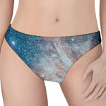 White Cloud Galaxy Space Print Women's Thong