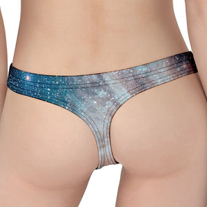 White Cloud Galaxy Space Print Women's Thong