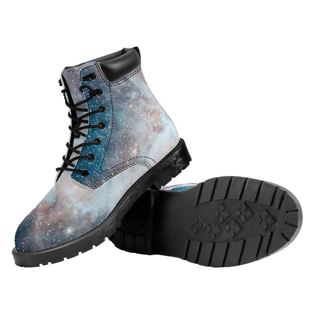 White Cloud Galaxy Space Print Work Boots