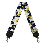 White Daffodil Flower Pattern Print Bag Strap