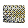 White Daffodil Flower Pattern Print Bifold Wallet