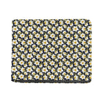 White Daffodil Flower Pattern Print Bifold Wallet
