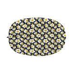 White Daffodil Flower Pattern Print Car Side Mirror Covers
